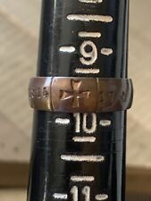 Antique Vintage 1914 1917 World War 1 WW1 Trench Tramp Art Penny Ring Size 9.75 picture