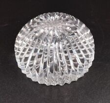 Waterford Crystal Paperweight Clear Etched Lines 4