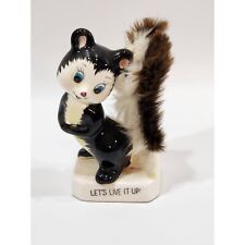 Vintage Ucagco Skunk Porcelain Figurine Lets Live It Up Fluffy Tale 5