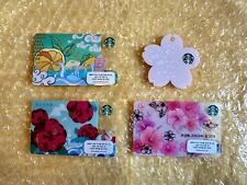 Rare Starbucks card set of 4 cherry blossoms, etc, Korea Limited Edition picture