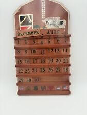 Vintage Wood Perpetual Calendar Country Farmhouse Cottagecore Hand Painted picture