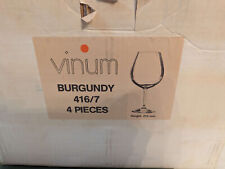 Vintage Set of 4 Riedel Vinum Burgundy Crystal Wine Glasses 416/7 (1994) -READ picture