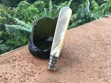 1920s Mother Of Pearl And Silver Custom Tobacco Pipe Tamper Sheffield England  picture