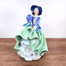 Royal Doulton Porcelain Figure, Top O' The Hill Lady In Green Dress HN1833 1939 picture