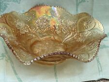 Antique Marigold Carnival Glass Bowl picture