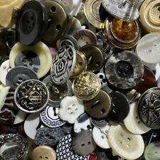 RARE LOT 250 pc MIXED LOT of OLD-VINTAGE & NEW Buttons ALL TYPES & SIZES picture