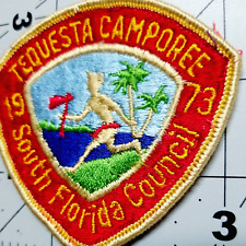 Patch 1973 BSA 💥 Tequesta Camporee South Florida Council 💥 Vintage Boy Scouts picture