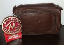 Marlboro Country Store Vintage 1994 Brown Leather Toiletry Bag NWT Shaving Kit Y picture