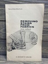 Vintage Home and Garden Bulletin No 62 Removing Stains From Fabrics 1959 Booklet picture