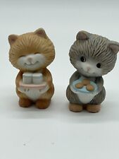 Vintage 1992 Adorable Kittens Cats Milk & Cookies Lot Of 2 Avon Collectibles picture