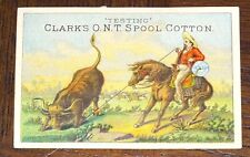 Vintage Trading Card 1880's Buffalo Bill For Testing Clark's O.N.T. Spool Cotton picture
