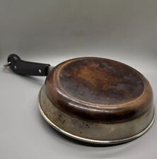Vintage Revere Ware Copper Clad 1801 Pat 2272609 8” Skillet Fry Pan w Lid picture