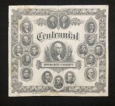 Centennial Dwight Company Advertising Print USA 1876 Presidents States Antique picture