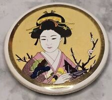Japanese Chokin art Geisha girl outdoor scene Vintage Refrigerator Magnet  picture