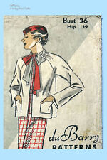 1930's Du Barry Sewing Pattern 1114 Size 36 Classic 1930s Jacket picture