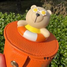 New Starbucks 2022 China Orange Cute Bear Mini Coin Bag Storage Box picture