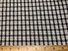 Antique Vintage Cotton Fabric Late 1800s Early 1900s Black&White Homespun 1/2yd picture