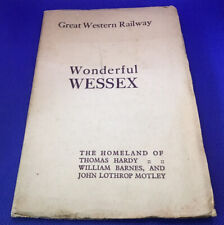 ANTIQUE BOOK Great Western Railway 1923 Wonderful Wessex MAP Railroad London picture