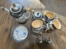 Vintage Japanese Hand Painted Moriage Dragon Tea Set For 6 picture