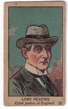 Mayfair Novelty War Leaders WW 1 Trading Card W545  # 22 LORD READING  1920 picture