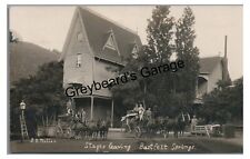 RPPC Stagecoaches at BARTLETT SPRINGS CA Lake County Vintage Real Photo Postcard picture