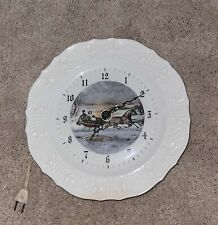 Antique Hand-painted Porcelain Clock 1960 - Delano Studio - Good Condition picture