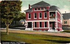 Vintage Postcard- POST OFFICE, GARDNER, MA. picture