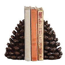 Set of 2 Pieces  Pinecone Shaped Resin Bookends picture