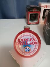 Harley Davidson Christmas Ornament Red with Harley-Davidson USA on both sides.  picture