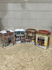 Vintage 1986 The Tin Can Company Of America Set Of Four Tin Can Ornaments picture