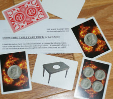 Coins thru Table Card trick --fun and memorable, with exclusive handling    TMGS picture