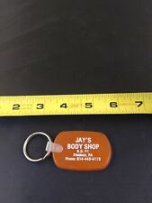 Vintage Jay's Body Shop Orange Keychain Key Ring Chain Fob Hangtag *115-C picture
