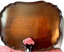 Antique English Chippendale Mahogany Wood Tray  picture