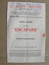 1953 ESCAPADE Roger MacDougall ANNOTATED Nigel Patrick Phyllis Calvert St James picture