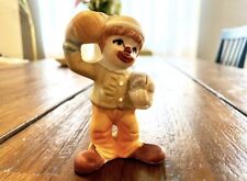 Vintage Unique/Rare Boy Clown Figurine | Porcelain Bisque Unmarked 3.5” picture