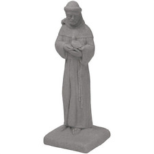 29” Saint Francis Statue Resin Lightweight Granite Appearance Garden Figure picture