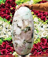 Huge 500MM Green Moonstone Garnierite Olivine Peridot Stone Healing Shiva Lingam picture