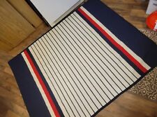 Vintage Revert Acrylic Blanket Blue Red White Striped 58