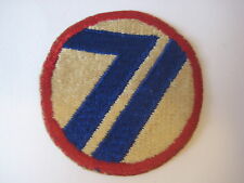 US Army military vtg 71st Infantry Division PATCH usa uniform badge WWII era ? picture