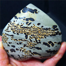 277G Natural Polished Colored Chinese Painting Agate Crysta Heart Healing A3907 picture