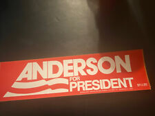 Original 1980 John Anderson Presidential Campaign Bumper Sticker picture