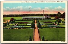 Tifton Georgia, 1948 Formal Garden, Coastal Plain Experiment Station, Postcard picture
