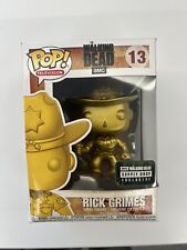 Funko Pop AMC The Walking Dead Rick Grimes GOLD #13 Supply Drop Exclusive Figure picture