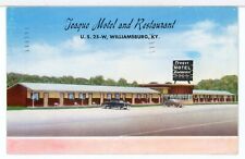 1957 - TEAGUE MOTEL & Restaurant, Williamsburg, KY Roadside America Postcard picture
