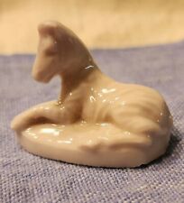 VINTAGE Wade Whimsies  Porcelain Figurine White Horse Red Rose Tea picture