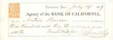 John W. MacKay signed California 1869 dated check - Western Mining Magnate - Aut picture