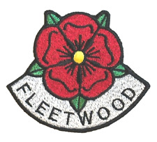 Fleetwood Lancashire Cut Out Rose Embroidered Sew on or Iron on Patch (A) picture