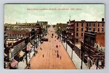 Oklahoma City OK-Oklahoma, Aerial Broadway Looking North Vintage c1908 Postcard picture
