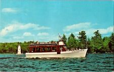 postcard Moonlight Sails Special Charter Trips M. V. MT. Sunapee 11 Schedule A5 picture