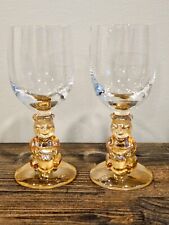 Set Of 2 Vintage Disney Winnie The Pooh 8oz. Vintage Wine Goblets Glasses picture